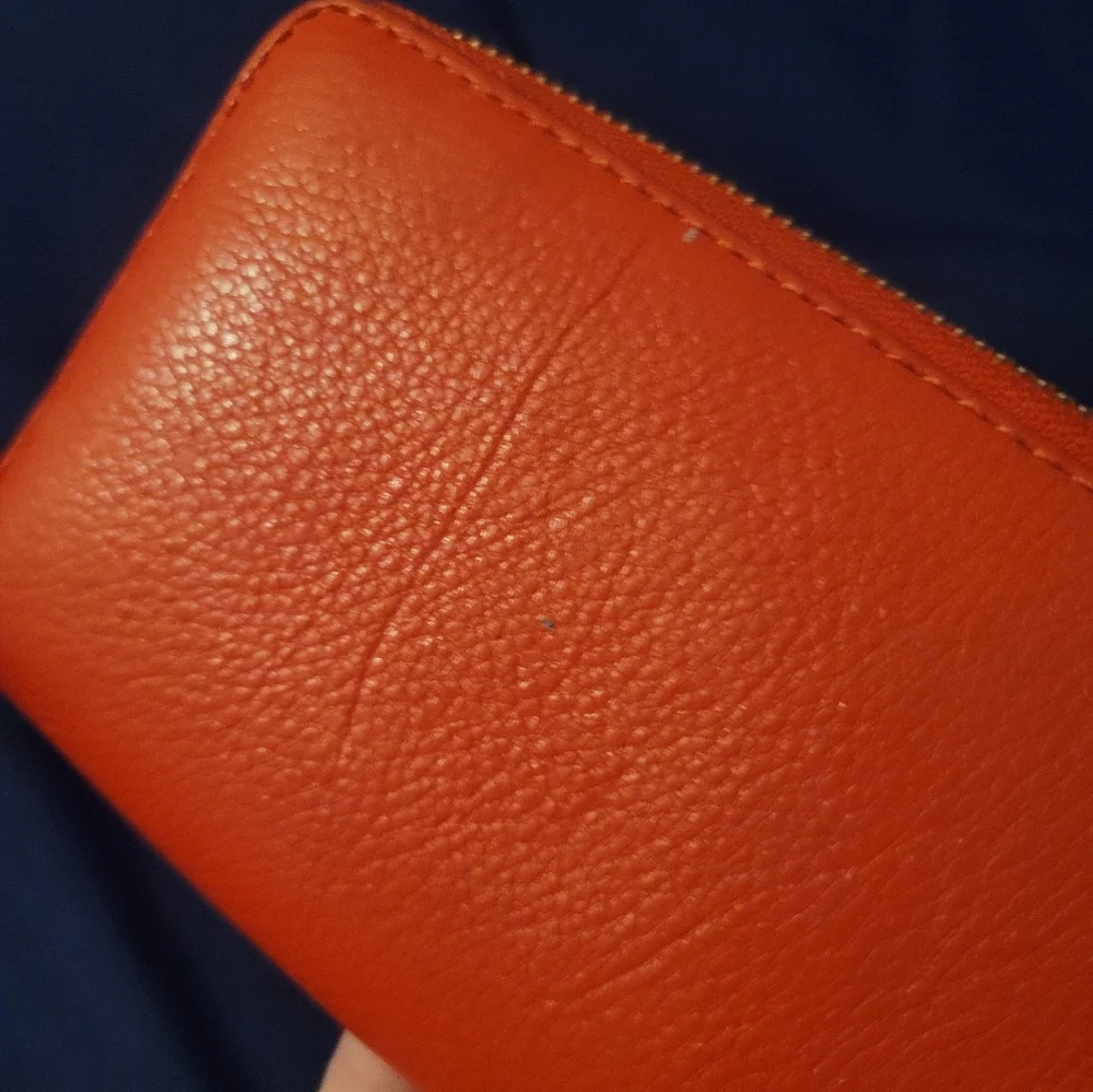 Michael kors continental zip around accordion wallet FULL SIZE CORAL Red Orange